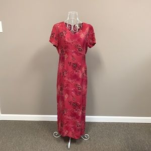 Floral pink maxi dress